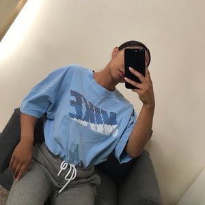 Nike drawstring crop tee
